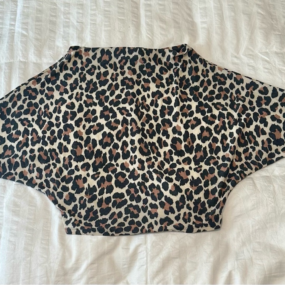Leopard Print Batwing Top